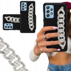 ETUI BLINK MATOWY do SAMSUNG A33 5G Łańcuch Silver