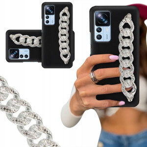 ETUI BLINK MATOWY do XIAOMI 12T PRO Łańcuch Silver