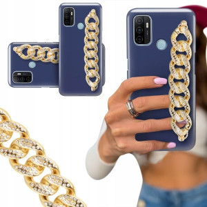 Etui Blink Matowy Granat Do Oppo A53 2020 Łańcuch