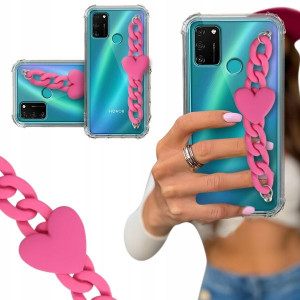 ETUI BLINK SHOCK do HUAWEI HONOR 9A Łańcuch Serce