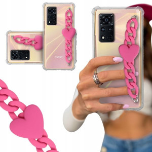 ETUI BLINK SHOCK do HUAWEI HONOR V40 Łańcuch Serce