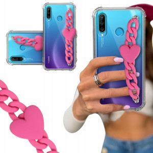 ETUI BLINK SHOCK do HUAWEI P30 LITE Łańcuch Serce