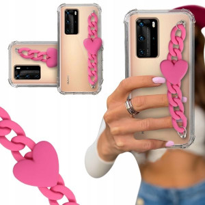 ETUI BLINK SHOCK do HUAWEI P40 PRO Łańcuszek Serce