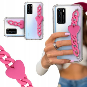 ETUI BLINK SHOCK do HUAWEI P40 Łańcuszek z Sercem