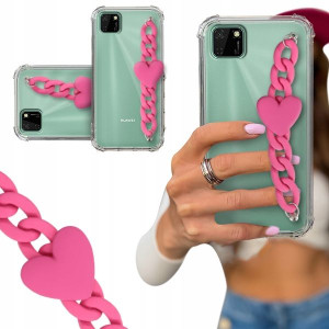 ETUI BLINK SHOCK do HUAWEI Y5P Łańcuszek z Sercem