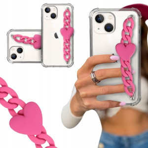 ETUI BLINK SHOCK do IPHONE 13 MINI Łańcuszek Serce