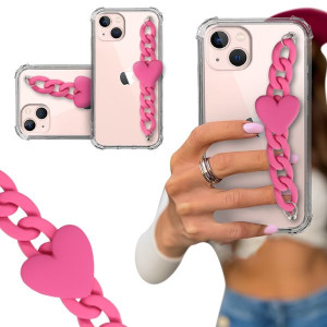 ETUI BLINK SHOCK do IPHONE 13 Łańcuszek z Sercem
