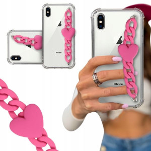 ETUI BLINK SHOCK do IPHONE XS Łańcuszek z Sercem