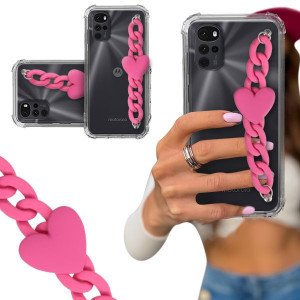 ETUI BLINK SHOCK do MOTOROLA G22 4G Łańcuch Serce