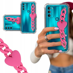 ETUI BLINK SHOCK do MOTOROLA G71 5G Łańcuch Serce