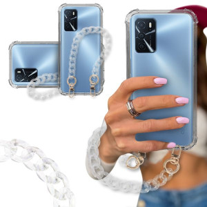 ETUI BLINK SHOCK do OPPO A54s Złote Karabińczyki