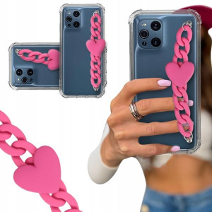 ETUI BLINK SHOCK do OPPO FIND X3 Łańcuszek Serce