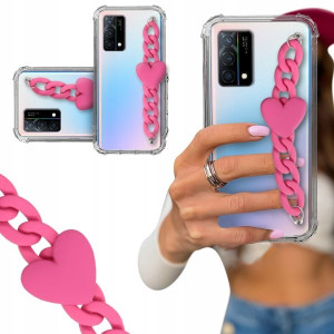 ETUI BLINK SHOCK do OPPO K9 Łańcuszek z Sercem