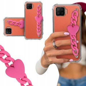 ETUI BLINK SHOCK do OPPO RENO 4 LITE Łańcuch Serce