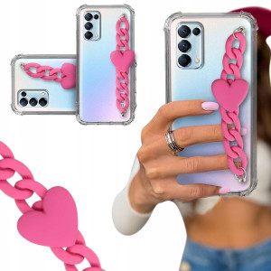ETUI BLINK SHOCK do OPPO RENO 5 5G Łańcuszek Serce