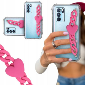 ETUI BLINK SHOCK do OPPO RENO 6 5G Łańcuszek Serce