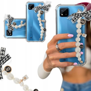 ETUI BLINK SHOCK do REALME C20 Białe Perły Pepitka