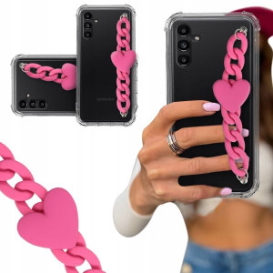 ETUI BLINK SHOCK do SAMSUNG A13 5G Łańcuszek Serce