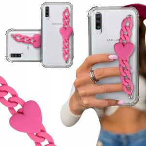 ETUI BLINK SHOCK do SAMSUNG A70s Łańcuszek Serce