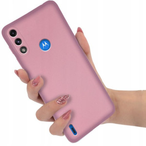 Etui Błyszczące do MOTOROLA E7 POWER Top RÓŻOWY