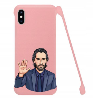 Etui COBY Matowe Róż do IPHONE XS Kreskówki Wzory