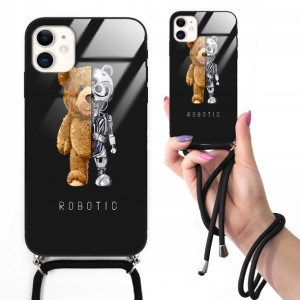 Etui Cross Glam do IPHONE 11 Czarny Misie Wzory