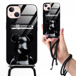 Etui Cross Glam do IPHONE 13 Czarny Misie Wzory