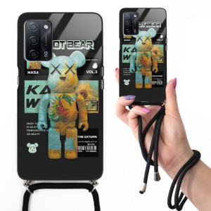 Etui Cross Glam do OPPO A55 Czarny Bearbrick Wzory