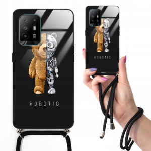 Etui Cross Glam do OPPO A95 4G Czarny Misie Wzory