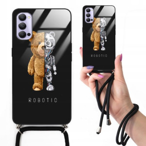 Etui Cross Glam do OPPO RENO 4 Czarny Misie Wzory