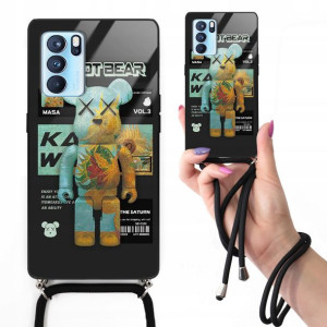 Etui Cross Glam do OPPO RENO 6 Czarny Misie Wzory