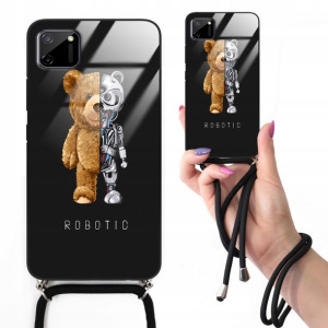 Etui Cross Glam do REALME C11 Czarny Misie Wzory