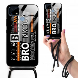 Etui Cross Glam do REALME C25 Czarny Misie Wzory