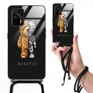 Etui Cross Glam do REALME GT Czarny Misie Wzory