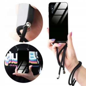 Etui Cross Glam do SAMSUNG A2 CORE Czarny Sznurek