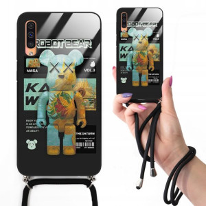 Etui Cross Glam do SAMSUNG A30s Czarny Misie Wzory