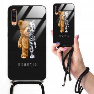 Etui Cross Glam do SAMSUNG A50 Czarny Misie Wzory