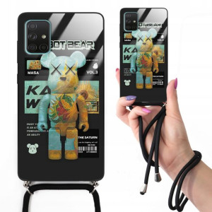 Etui Cross Glam do SAMSUNG A71 Czarny Misie Wzory