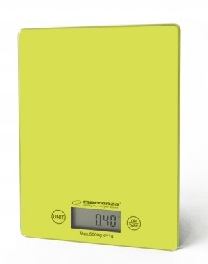 Waga Kuchenna Elektroniczna Szklana Max 5kg Green