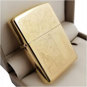 Unikatowa Zapalniczka Zippo 24k Złocona+certyfikat