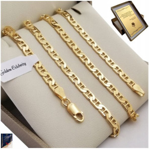 Złoty Męski Łańcuszek Gucci Pr 925 4,5 Mm + Grawer