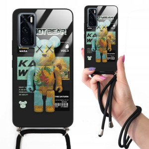 Etui Cross Glam do VIVO V20SE Czarny Misie Wzory