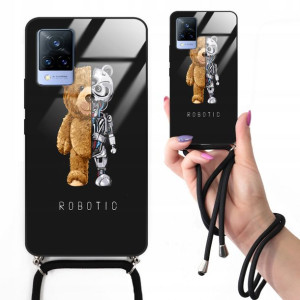 Etui Cross Glam do VIVO V21 Czarny Bearbrick Wzory