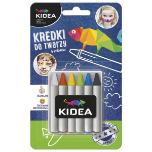 Kredki do twarzy 6 kolorów Kidea Derform