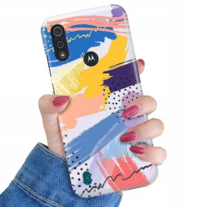 ETUI do MOTOROLA E6s Kolorowe Pastele Letnie Wzory