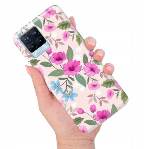 ETUI DO REALME 8 Kwiaty Flower Natura TOP Wzory