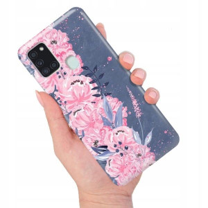 ETUI DO SAMSUNG A21s Kwiaty Flower Natura Wzory