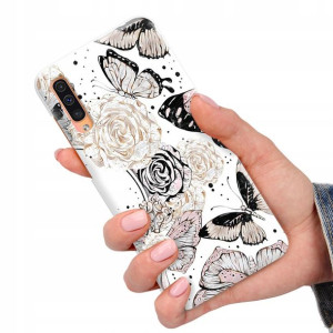 Etui do SAMSUNG A50 Case Motyle Butterfly Wzory