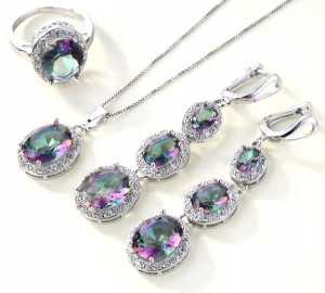 Naszyjnik Komplet Swarovski Elements+pudełko B103