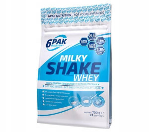 6PAK Milky Shake Whey - 700g Jagoda